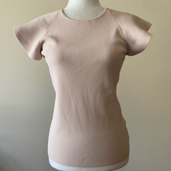 Akris Punto Short Sleeve Blouse Pink 8 - Picture 1 of 3